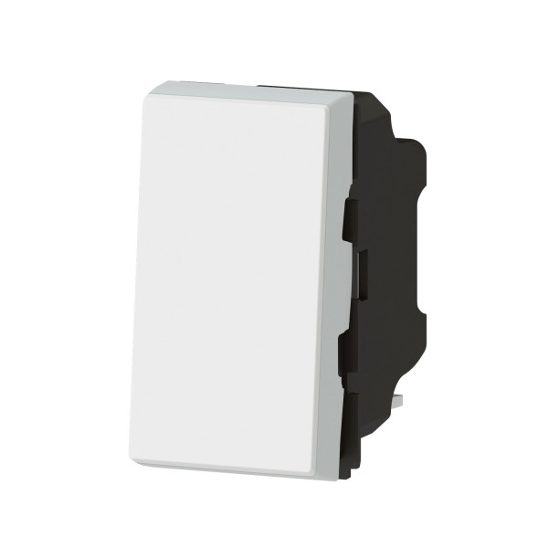 Mosaic poussoir 6a 1 module composable blanc