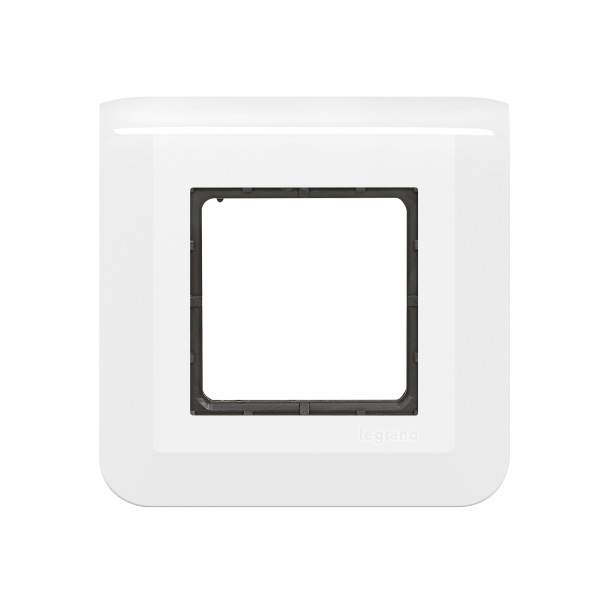 Mosaic support a vis + plaque 2 modules blanc