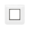 Mosaic support a vis + plaque 2 modules blanc