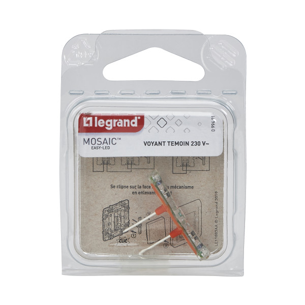 Mosaic easy led voyant temoin 230v - repere orange