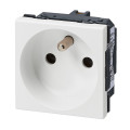 Prise 2P+T F/B Bornes A Vis - Blanc - 2 Modules - Composable
