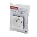 Prise 2P+T F/B Bornes A Vis - Blanc - 2 Modules - Composable