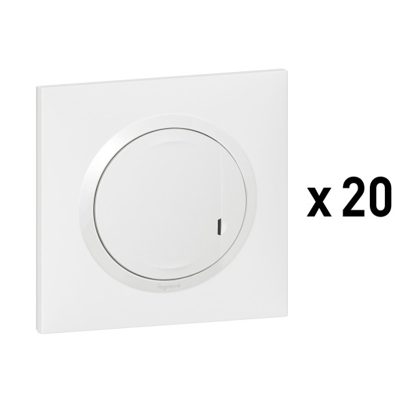 Interrupteurs Connectés Dooxie With Netatmo avec Variateur - Lot de 10, Blanc, 5W à 300W