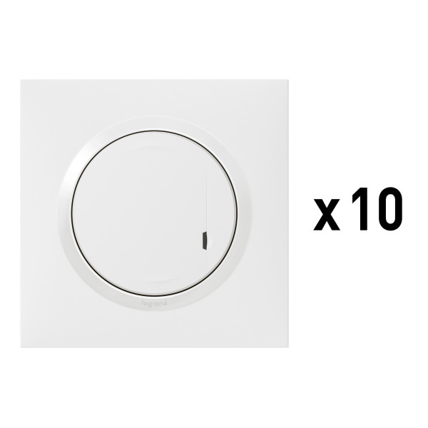 Commande sans fil d'éclairage et prises Dooxie With Netatmo - Lot de 10, complet, blanc