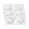 Interrupteur ou va-et-vient blanc Legrand Dooxie Lot de 6 pièces avec plaques de finition