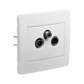 Prise TV-FM-SAT blanc Debflex Diam2