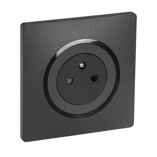 Debflex 742765 CASUAL Presa Elettrica Doppia 2P+T 16A - Colore Bianco Lucido, Pre-cablata Per Installazione