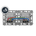 Caly mecanisme double prise 2p+t precablee blanc boite de 5