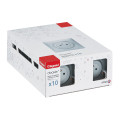 Prises de courant 2P+T surface aluminium Legrand Dooxie Lot de 10 pièces avec plaques de finition