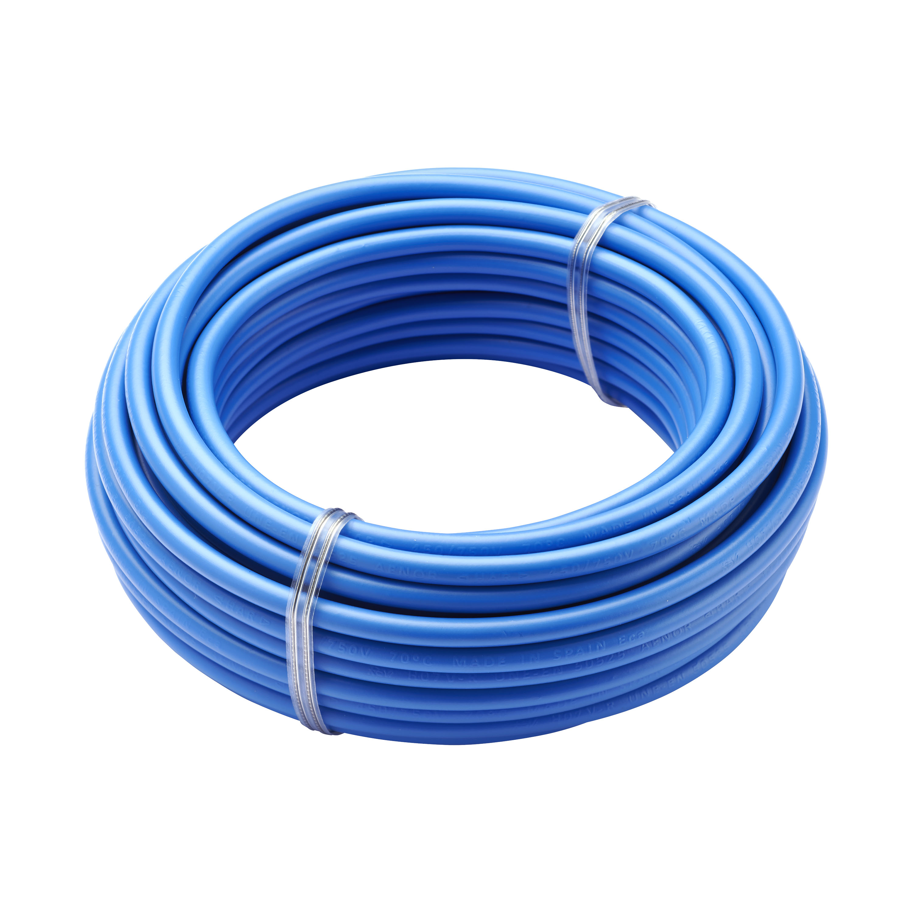 113327 Fil électrique HO7V-R 6mm² bleu 10m - Debflex