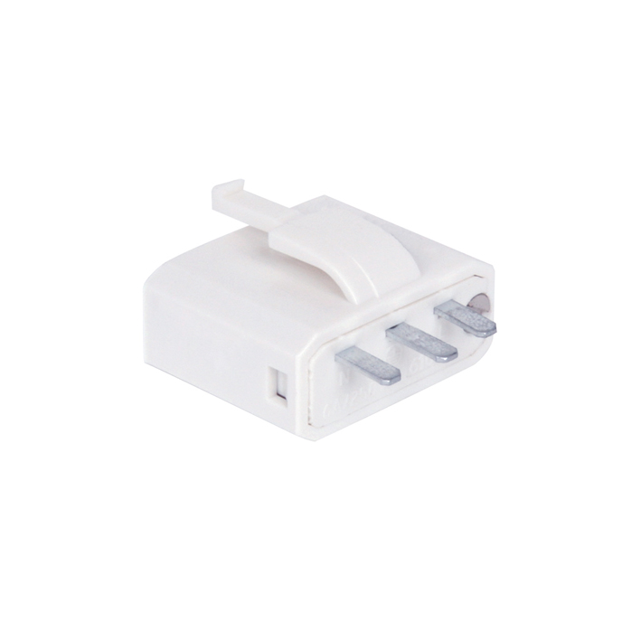 Fiche électrique Mâle DCL 2 pôles + terre - Blanc