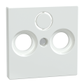 System m - enjoliveur prise télévision tv+fm - blanc antimicrobien