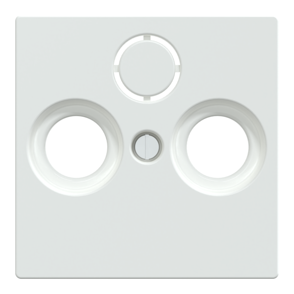 System m - enjoliveur prise télévision tv+fm - blanc antimicrobien