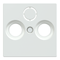 System m - enjoliveur prise télévision tv+fm - blanc antimicrobien