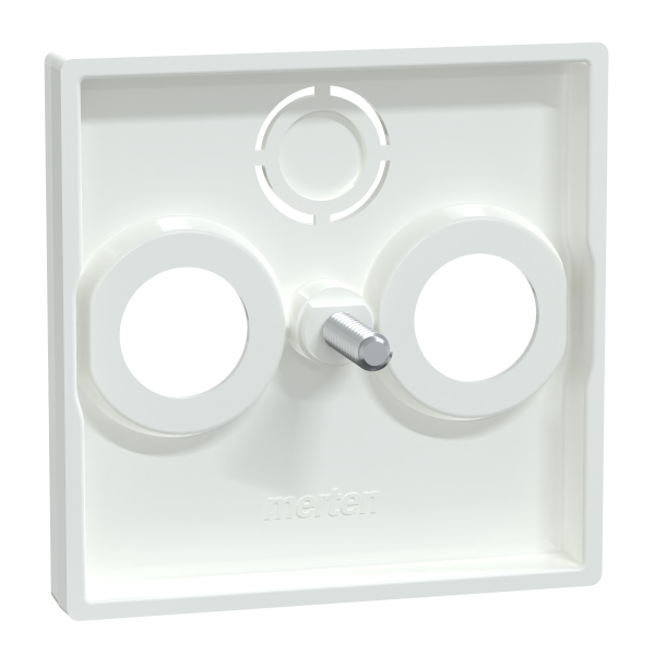System m - enjoliveur prise télévision tv+fm - blanc antimicrobien