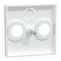 System m - enjoliveur prise télévision tv+fm - blanc antimicrobien