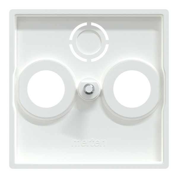 System m - enjoliveur prise télévision tv+fm - blanc antimicrobien