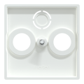 System m - enjoliveur prise télévision tv+fm - blanc antimicrobien