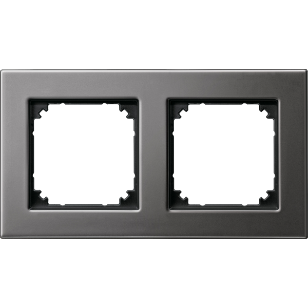 System m - m elegance - plaque de finition - 2 postes - graphite