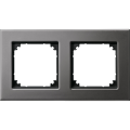 System m - m elegance - plaque de finition - 2 postes - graphite
