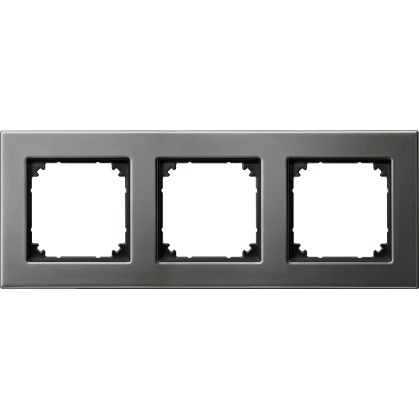 System m - m elegance - plaque de finition - 3 postes - graphite