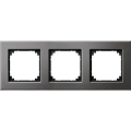 System m - m elegance - plaque de finition - 3 postes - graphite