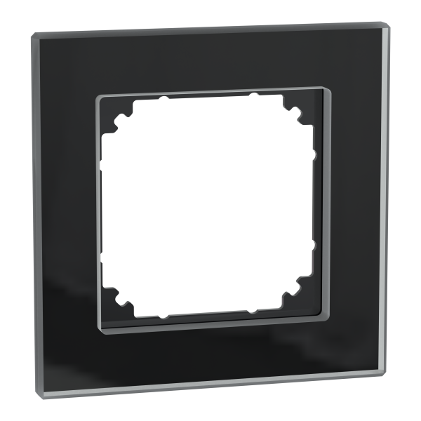 System m - m elegance - plaque de finition - 1 poste - verre noir