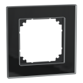 System m - m elegance - plaque de finition - 1 poste - verre noir