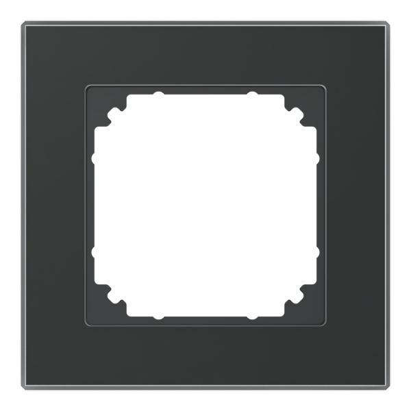 System m - m elegance - plaque de finition - 1 poste - verre noir