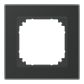 System m - m elegance - plaque de finition - 1 poste - verre noir
