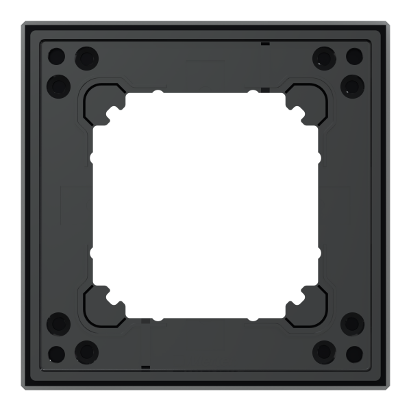 System m - m elegance - plaque de finition - 1 poste - verre noir