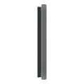 System m - m elegance - plaque de finition - 1 poste - verre noir