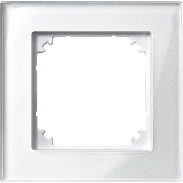 System m - m elegance - plaque de finition - 1 poste - verre blanc