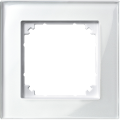 System m - m elegance - plaque de finition - 1 poste - verre blanc