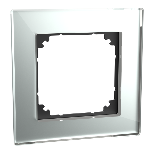 System m - m elegance - plaque de finition - 1 poste - verre diamant
