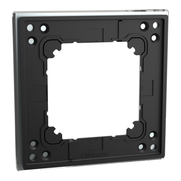 System m - m elegance - plaque de finition - 1 poste - verre diamant