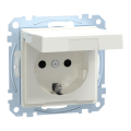 System m - prise 2p+t - std all. - ip44 - borne auto - blanc brillant