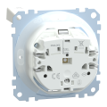 System m - prise 2p+t - std all. - ip44 - borne auto - blanc brillant
