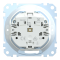 System m - prise 2p+t - std all. - ip44 - borne auto - blanc brillant