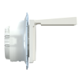 System m - prise 2p+t - std all. - ip44 - borne auto - blanc brillant