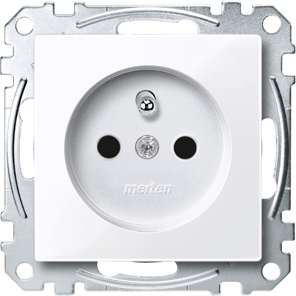 System m - prise 2p+t - nf - borne auto - blanc antimicrobien