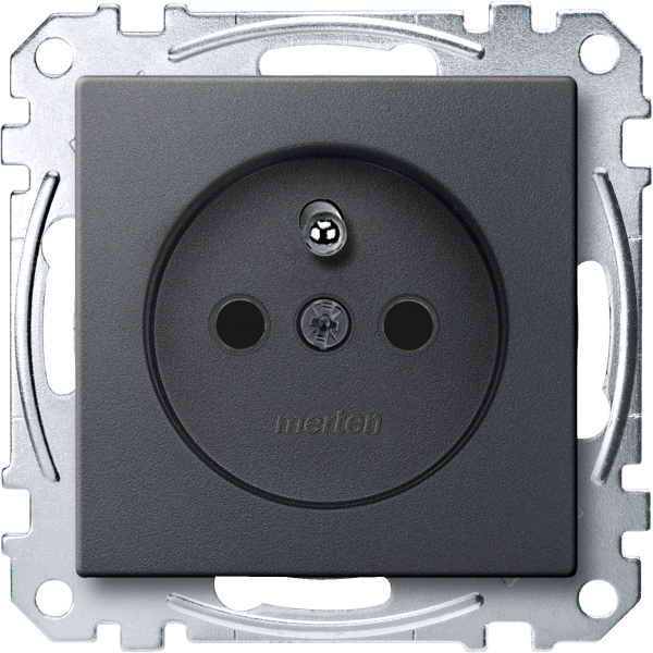 System m - prise 2p+t - nf - borne auto - anthracite