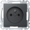 System m - prise 2p+t - nf - borne auto - anthracite