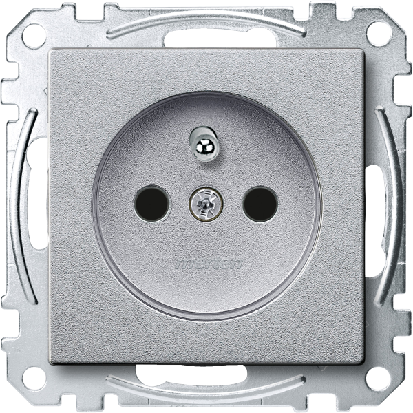 System m - prise 2p+t - nf - borne auto - aluminium