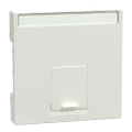 System m - enjoliveur rj45 central - ip20 - blanc polaire