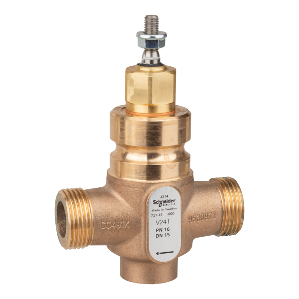 Vanne 2 voies bronze filetée pn16 dn15 kv1