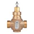 Vanne 2 voies bronze filetée pn16 dn20 kv6,3