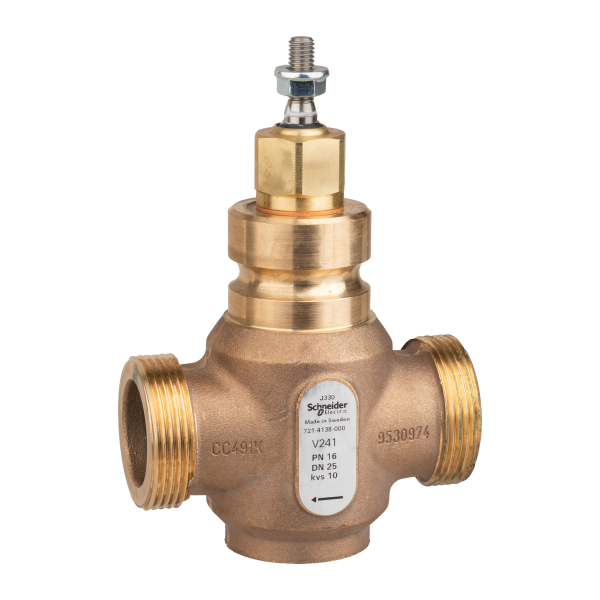 Vanne 2 voies bronze filetée pn16 dn25 kv10