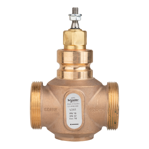 Vanne 2 voies bronze filetée pn16 dn32 kv16