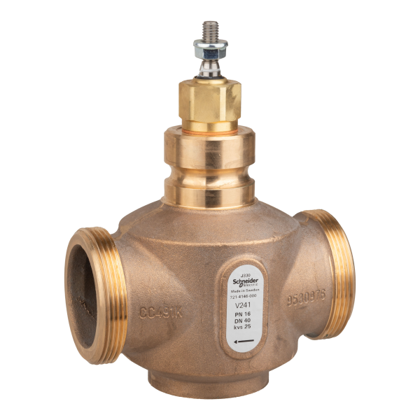 Vanne 2 voies bronze filetée pn16 dn40 kv25